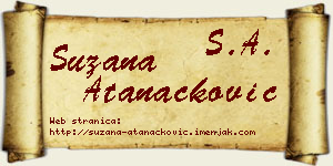 Suzana Atanacković vizit kartica